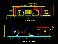 File CAD bản vẽ trạm xăng dầu 24.2x37.4m