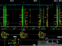 File cad bản vẽ trụ thân cột dạng 3 cột