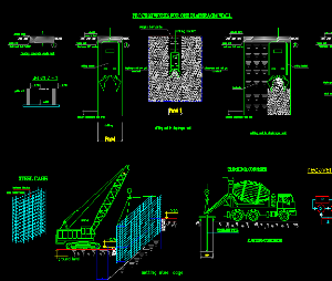 File cad Biện pháp thi công tường vây- cọc-hàng rào