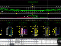 File cad BVTC cầu GTNT dầm I căng sau L= 4x33m B=7m kèm TM + Bảng tính