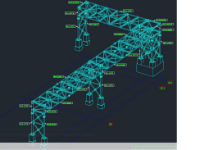 File CAD BVTC kết cấu thép hệ thống giá đỡ ống, băng tải Nhà máy nhiệt điện, khu công nghiệp, khu khai thác than