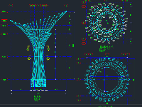 File CAD BVTC một số mẫu khung cột đèn trang trí (vẽ bằng Tekla structure)