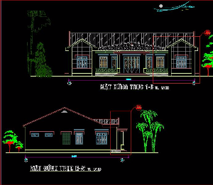 File cad cải tạo phòng GDDT huyện Khánh sơn,hạng mục: Nhà làm việc và cổng, tường rào