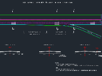 File CAD cấu tạo làn tăng tốc - giảm tốc tại các vị trí rẽ đường nhánh nút giao