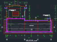 File cad Chi tiết bể nước ngầm PCCC 300m3
