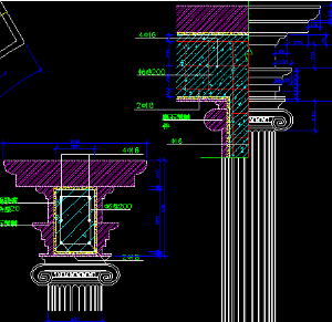 File cad chi tiết cột trụ
