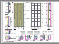 File cad chi tiết cửa lam mặt đứng 9.6x3.6m(mặt cắt ngang+đứng)