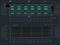 File cad Chi tiết kết cấu nhà xe khu công nghiệp