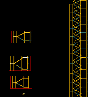 File cad Chi tiết liên kết cầu thang thoát hiểm bằng thép