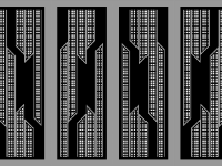 File cad cổng 4 cánh độc đáo