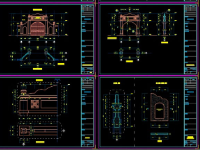 File cad cổng đá ong