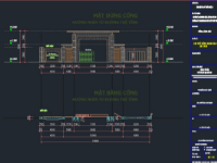 File cad Cổng, hàng rào bệnh viện y học cổ truyền