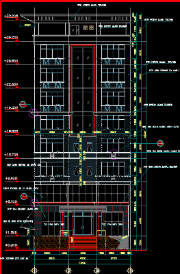 File cad Công trình nhà nghỉ  9 tầng ở TP Nha Trang ( Phần Kiến trúc+Kết cấu )