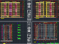 File cad đồ án chung cư 8 tầng 16.8x41.4m