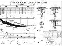 File cad Đồ án kết cấu bê tông cốt thép cầu đường – TM-BV