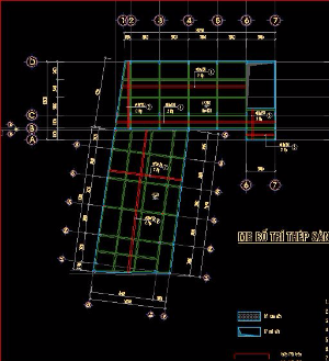 File cad Full kết cấu tòa nhà trụ sở công ty nam triệu tại hải phòng