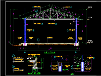 File cad Gara xe ô tô + xe máy rộng 5m dài 6m 5x6m