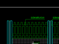 File cad Hàng rào thanh bê tông - hàng rào gạch đặc