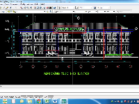 File cad Hồ sơ thiết kế trường tiểu học Long Trị 2 tầng