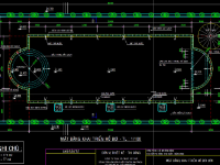 File cad kết cấu hồ bơi 10x25m