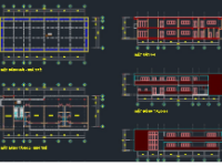 File CAD kết cấu nhà gửi trẻ 2 tầng UBND xã kích thước 10.8x28.8m