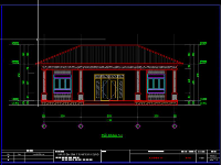 File cad kiến trúc Biệt thự 1 tầng mái nhật 8.1x13.7m