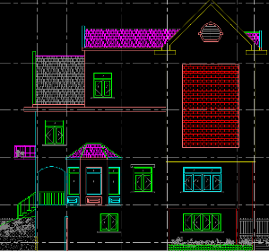 File cad kiến trúc biệt thự 4 tầng kích thước 10x30m