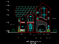 File cad Kiến trúc Biệt thự nghỉ dưỡng 2 tầng 11.3x12.75m