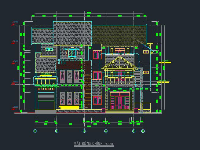 File cad Kiến trúc biệt thự phố 3 tầng kích thước 14.5x20m