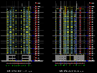 File CAD Kiến trúc cao ốc 29 tầng 45.2x53.4m