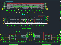 File cad Kiến trúc & Kết cấu Nhà Văn Phòng 2 tầng kích thước 20x63.4m