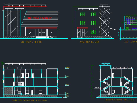 File cad kiến trúc ngân hàng 3 tầng 15x25m