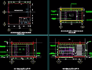 File Cad Kiến trúc nhà 3 tầng kích thước 6x18m mới nhất