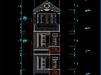 File cad kiến trúc Nhà 4 tầng 4.1x12.8 m