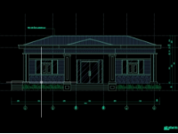 File cad Kiến trúc nhà làm việc một cửa 1 tầng 7.85x16.11m