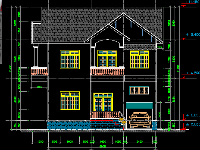 Bản vẻ thiết kế kiến trúc nhà ở biệt thự đẹp KT (10mx15m)