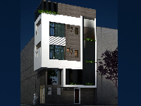 File CAD Kiến trúc nhà phố 5 tầng 3.4x7.23m