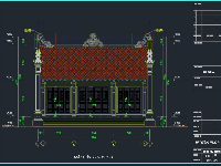 File cad Kiến trúc Nhà thờ Tổ - Nhà thờ họ nguyễn 8.5x7.2m