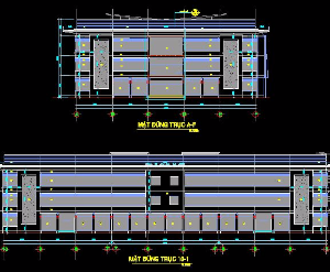 File cad kiến trúc Siêu thị xanh