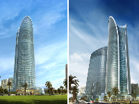 File CAD Kiến trúc tòa tháp chọc trời Tripoli Tower - Libya