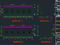 File cad Kiến trúc và kết cấu nhà mầm non