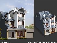 File CAD Mẫu Biệt Thự Hiện Đại 3 Tầng 10x15m Full Hồ Sơ