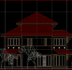 File cad mẫu biệt thự kiểu Pháp đẹp mê ly (mẫu 1)