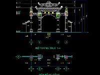 file cad cổng làng,bản vẽ cổng làng đẹp,bản vẽ cổng làng,mẫu cổng làng