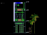 File cad Nhà 2 tầng kích thước 4m x 13.4m gồm kiến trúc và kết cấu