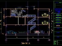 File Cad Nhà 3 Tầng 5x18.5m Đầy đủ kết cấu + mặt cắt, mặt bằng( Thiếu mặt đứng)