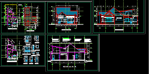 File cad Nhà cấp 4 hiện đại đầy đủ kiến trúc