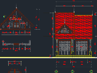 File cad nhà cấp 4 kích thước 4 7.5x19.5m full kiến trúc