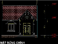 File cad Nhà cấp 4 kích thước 7x20m