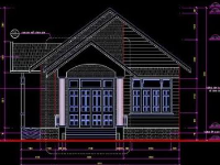 File cad nhà cấp 4 kích thước 8.5x24m
